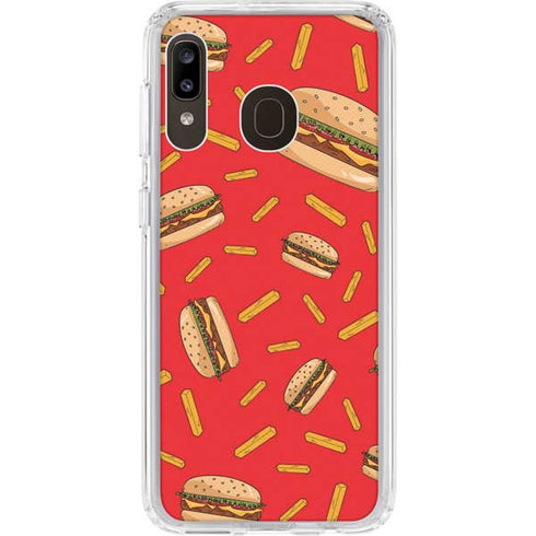 Burgers and Fries Galaxy A20 Clear Case